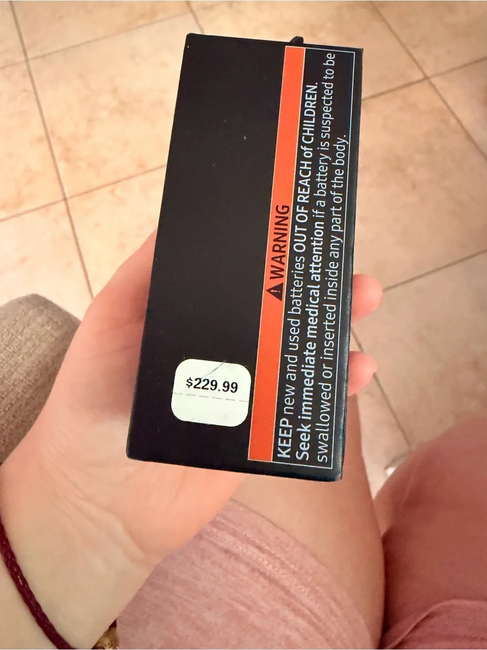 Samsung Black Accessory Box with Red Warning Stripe